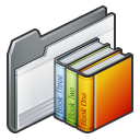 Folder, Library Black icon