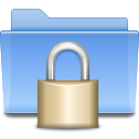 Lock, Folder, locked, security CornflowerBlue icon