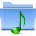 Folder, voice, sound LightSkyBlue icon