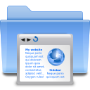 Folder, html CornflowerBlue icon