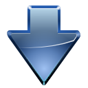 Decrease, fall, descending, Blue, Down, download, Descend SteelBlue icon