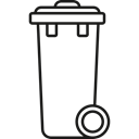 trash can, Garbage, Waste Can, recycle, Waste Bin Black icon