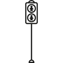 circulation, city, street, urban, traffic sign Black icon