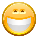 grin, Face SandyBrown icon