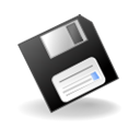 Floppy, save, media Black icon