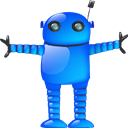 robot, Blue Black icon
