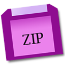 Zip, disc, Disk, save DarkMagenta icon