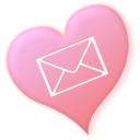 Heart, Email, Letter, envelop, valentine, Message, mail, love LightPink icon