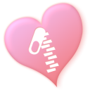 valentine, Heart, Zip, love LightPink icon