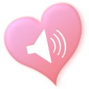 valentine, love, sound, Heart, voice Icon