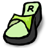 Slide, ish, lime Black icon