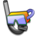 snorkeling Black icon