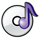 Disk, music, disc, save Black icon
