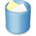 Full, recycle bin, Blue, Trash SteelBlue icon