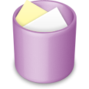 recycle bin, purple, Full, Trash Thistle icon