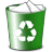 Trash, recycle bin, Full, plastic ForestGreen icon