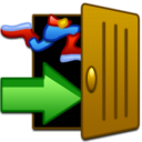 Exit, sign out, quit, logout DarkGoldenrod icon