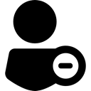 Minus, Users, Man, Subtraction, people Black icon