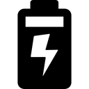 technology, battery status, charged, charge, charging, Battery Level Black icon