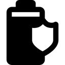 full battery, Battery Level, shield, charging, technology, battery status Black icon