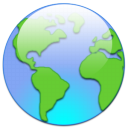 world, globe, earth LimeGreen icon