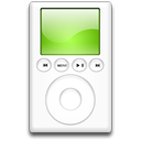 ipod, mp3 player, green Black icon