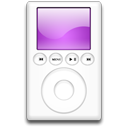 mp3 player, purple, ipod Black icon