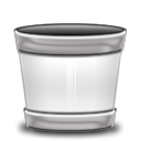 Empty, Blank, Trash, recycle bin Black icon