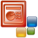 powerpoint, ppt Firebrick icon