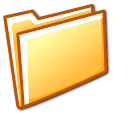 Orange, Folder, Closed Black icon