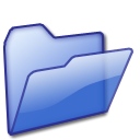 Folder, open Black icon