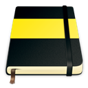 yellow, Moleskine Black icon