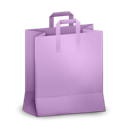 purple, paperbag Black icon