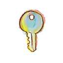 Key, password Black icon