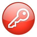 Key, password Firebrick icon
