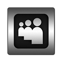 Logo, square, Myspace Black icon