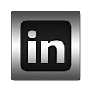 square, Linkedin, Logo Black icon