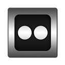 square, flickr Black icon