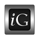Logo, square, igooglr Black icon