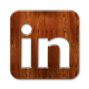 square, Linkedin, Logo SaddleBrown icon
