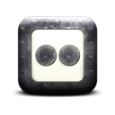 square, flickr Black icon