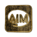 Logo, square, Aim Black icon