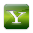 Logo, square, yahoo Black icon
