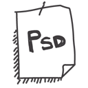 File, Psd, document, paper Black icon