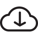 down arrow, Cloud computing, Cloud storage, Downloading, technology, Clouds Black icon