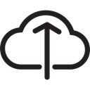 up arrow, interface, Cloud, uploading, Clouds Black icon