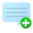 Message, Add, plus PaleTurquoise icon