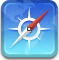 safari, Browser CornflowerBlue icon