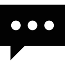 Speech Balloon, interface, chatting, Chat, speech bubble Black icon