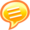 talk, Comment, Chat, speak Coral icon